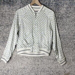 Tiny Editions Jacket Womens Small Embroidered Bomber Anthropologie Floral